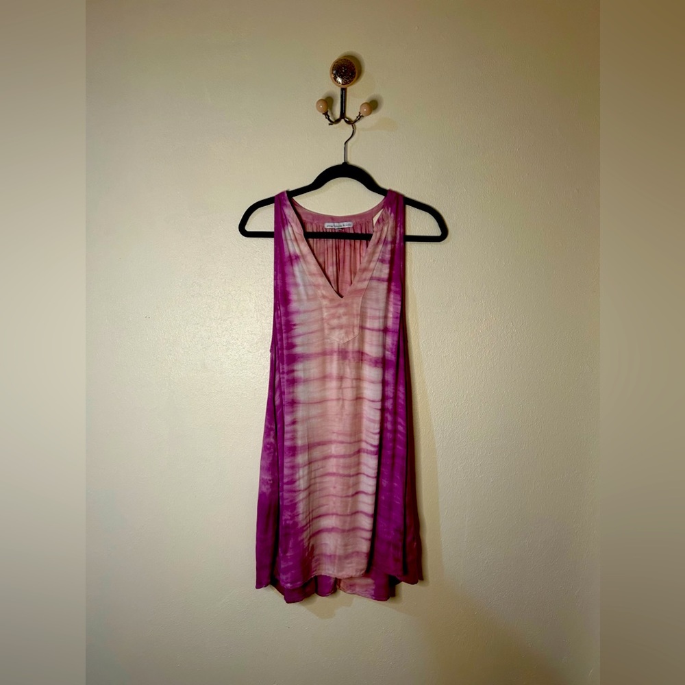 Young,Fabulous & Broke Natasha sleeveless mini dress pink Tie Dye. Size Small